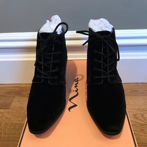 Nina velvet booties